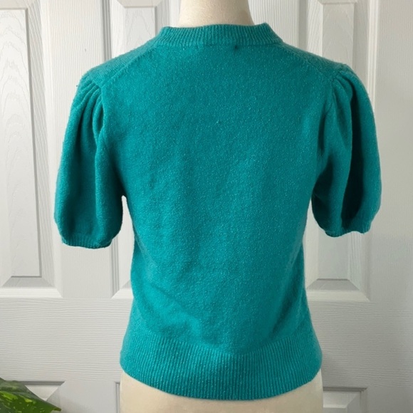 FRENCH CONNECTION Vhari Ribbed Short
Sleeve Sweater Size S - Picture 3 of 11